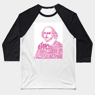 shakespeare pink design Baseball T-Shirt